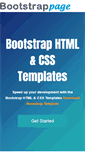Mobile Screenshot of bootstrappage.com